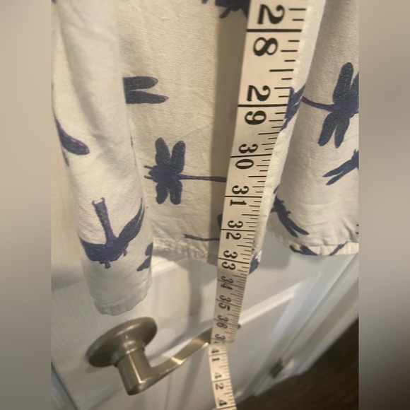 Big Island Size M Sleeveless Shell Button Dragonfly Print Collared Mini Dress - Picture 7 of 12